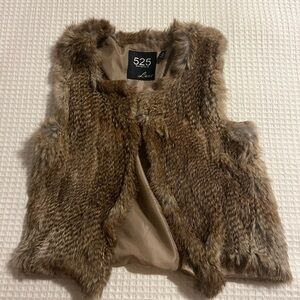 525 America Faux Fur Vest in Rich Brown